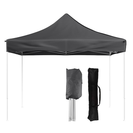 Stalwart Pop Up Canopy - 10x10 ft Tent - UPF30 Sun Shelter with Adjustable Height by Gray, 3PK 80-14-GRY